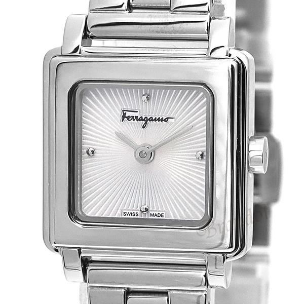 フェラガモ Ferragamo レディース 腕時計 SQUARE スクエア 20mm ホワイトパール シルバー SFBY00319の画像