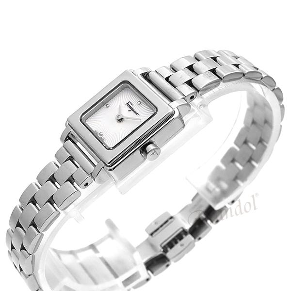 フェラガモ Ferragamo レディース 腕時計 SQUARE スクエア 20mm ホワイトパール シルバー SFBY00319の画像