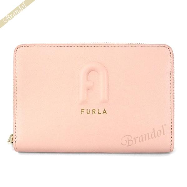 注目のブランド フルラ FURLA レディース 二つ折り財布 RITA レザー ラウンドファスナー ライトピンク PDS7FRI E35000 1BR00 一粒万倍日