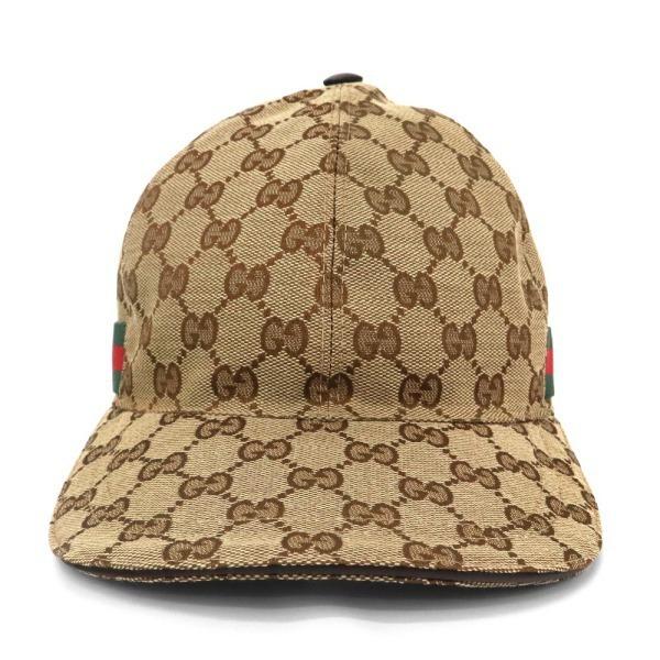 GUCCI グッチ ベースボールキャップ 帽子 オリジナル GGキャンバス S/M