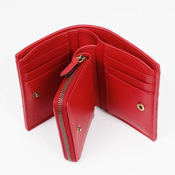 GUCCI グッチ レディース 二つ折り財布 GGマーモント レザー GUCCI グッチ レディース 二つ折り財布 GGマーモント レザー