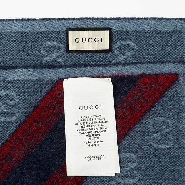 GUCCI グッチ ストール メンズ レディース ウール100% GG柄 GUCCI グッチ ストール メンズ レディース ウール100% GG柄
