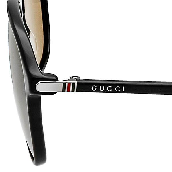 グッチ GUCCI サングラス メンズ ティアドロップ型 セルフレーム ブラウン系 ブラック GG0016S-001｜brandol-s｜04