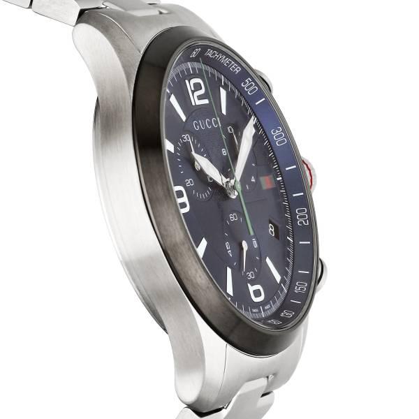 グッチ GUCCI 腕時計 メンズ Gタイムレス クロノグラフ G-Timeless 44mm ブルー シルバー YA126288の画像