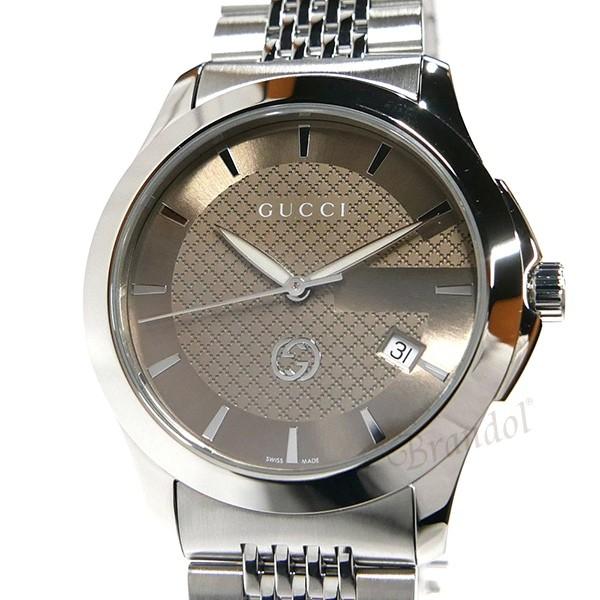 《期間限定P10倍》グッチ GUCCI 腕時計 メンズ Gタイムレス G-Timeless 38mm ブラウン シルバー YA1264107｜brandol-s｜03