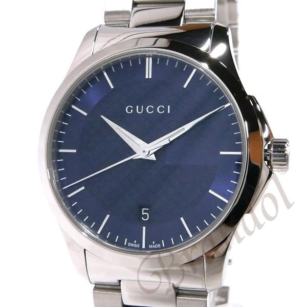 GUCCI（グッチ） 腕時計 メンズ Gタイムレス 38mm ネイビー シルバー