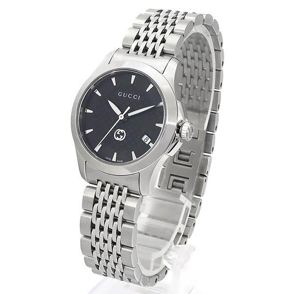 グッチ GUCCI 腕時計 レディース Gタイムレス G-Timeless 27mm ブラック シルバー YA1265006の画像