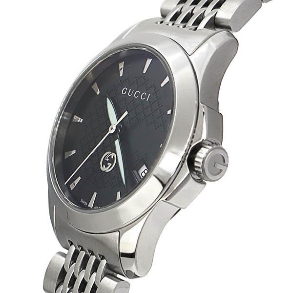 グッチ GUCCI 腕時計 レディース Gタイムレス G-Timeless 27mm ブラック シルバー YA1265006の画像
