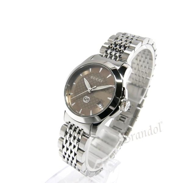 グッチ GUCCI 腕時計 レディース Gタイムレス G-Timeless 27mm ブラウン シルバー YA1265007の画像