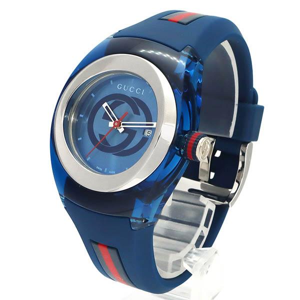 《期間限定P10倍》グッチ GUCCI 腕時計 メンズ レディース グッチ シンク SYNC 36mm ブルー YA137304｜brandol-s｜02