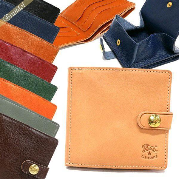 驚きの値段で】 イルビゾンテ IL BISONTE 二つ折り財布 レザー 本革