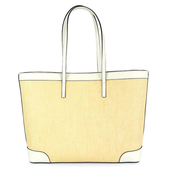 ジミーチュウ JIMMY CHOO トートバッグ レディース ロゴ ミディアムトート ライトイエロー NINE2FIVEEW RAZ NATURAL【最大2000円クーポン】の画像