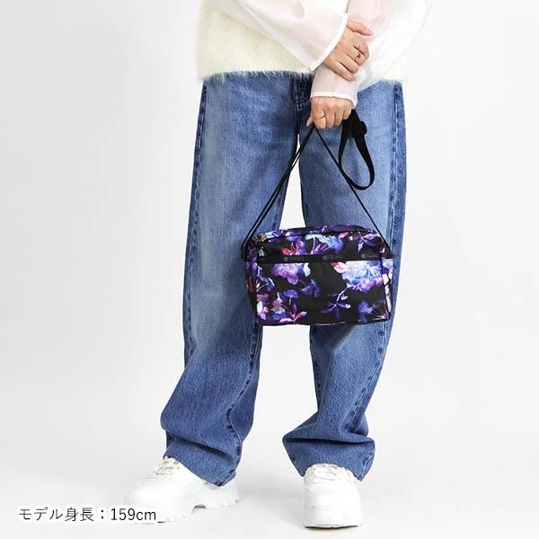 美品レスポートサック ショルダーバッグ　キャリーオン　デニム調　刺繍 LeSportsac（レスポートサック） ショルダーバッグ レディース CLASSIC