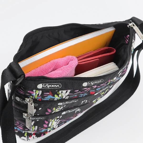 レスポートサック LeSportsac ショルダーバッグ レディース QUINN BAG チェック柄 ブラック系 マルチカラー 3352 E474｜brandol-s｜06