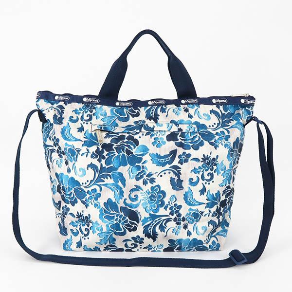 レスポートサック LeSportsac トートバッグ レディース DELUXE EASY CARRY TOTE 2way 花柄 ブルー ホワイト系 4360 E478 ◇｜brandol-s｜02