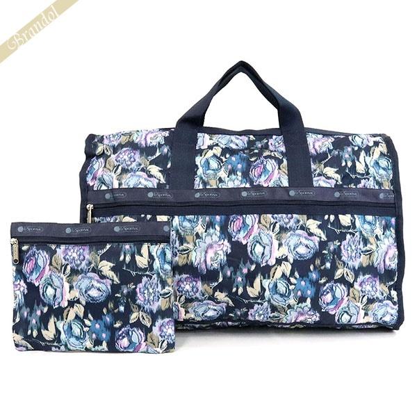 《最大19%還元》レスポートサック LeSportsac ボストンバッグ レディース LARGE WEEKENDER 花柄 ネイビー 7185 E142｜brandol-s