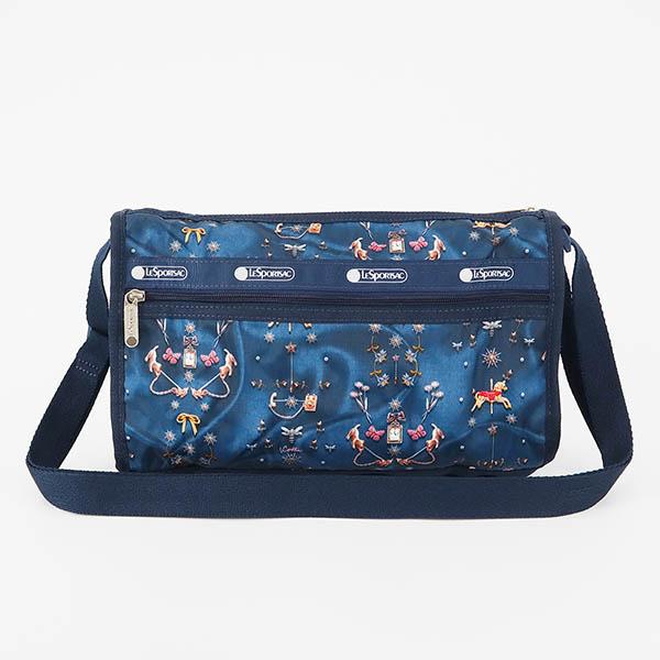 レスポートサック LeSportsac ショルダーバッグ レディース DELUXE SHOULDER SATCHEL カルーセル柄 ブルー 7519 E480｜brandol-s｜02