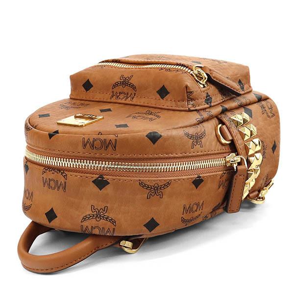 MCM エムシーエム ミニリュック ヴィセトス スタッズ キャメル