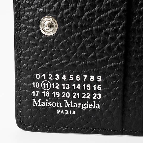 メゾンマルジェラ Maison Margiela カードケース レザー 二つ折り キーリング付き レザー ブラック S56UI0128 P4455 T8013｜brandol-s｜07