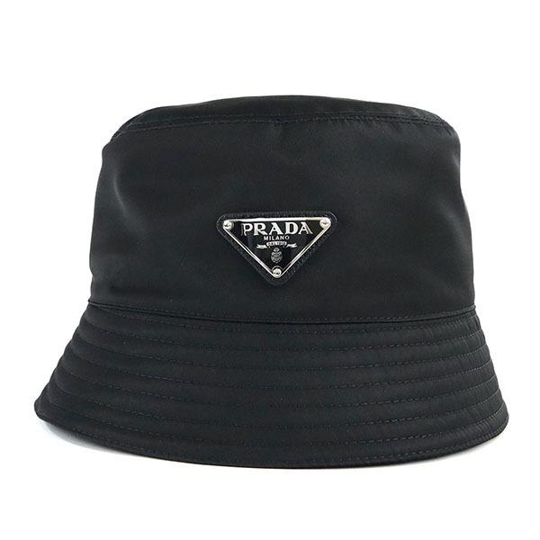 プラダ PRADA バケットハット 帽子 メンズ ナイロン 三角ロゴ Mサイズ ブラック 2HC137 2DMI F0002 M｜brandol-s｜02
