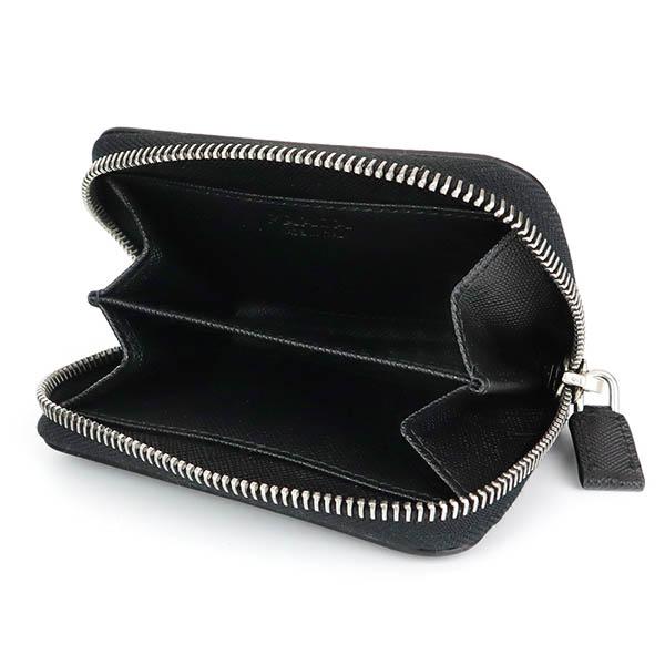 プラダ　三角ロゴ　ラウンドファスナー　コインケース　ミニウォレット　ブラック プラダ コインケース 三角ロゴ テスートナイロン ラウンド