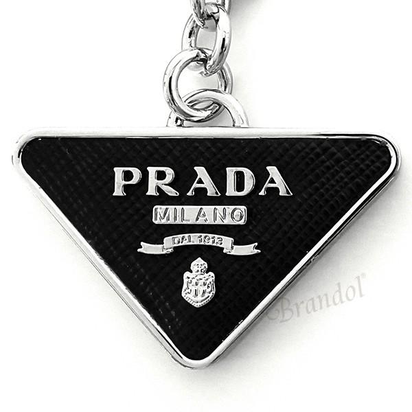 プラダ PRADA メンズ レディース キーリング 三角ロゴ メタル キーホルダー ブラック 2PP080 053 F0002｜brandol-s｜05