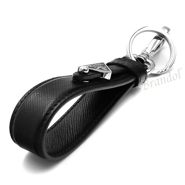 PRADA プラダ メンズ キーリング レザー ストラップ 三角ロゴ PRADA プラダ メンズ キーリング レザー ストラップ 三角ロゴ
