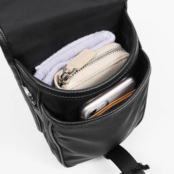 PRADA プラダ ショルダーバッグ メンズ 縦型 ミニポーチ付 PRADA プラダ ショルダーバッグ メンズ 縦型 ミニポーチ付