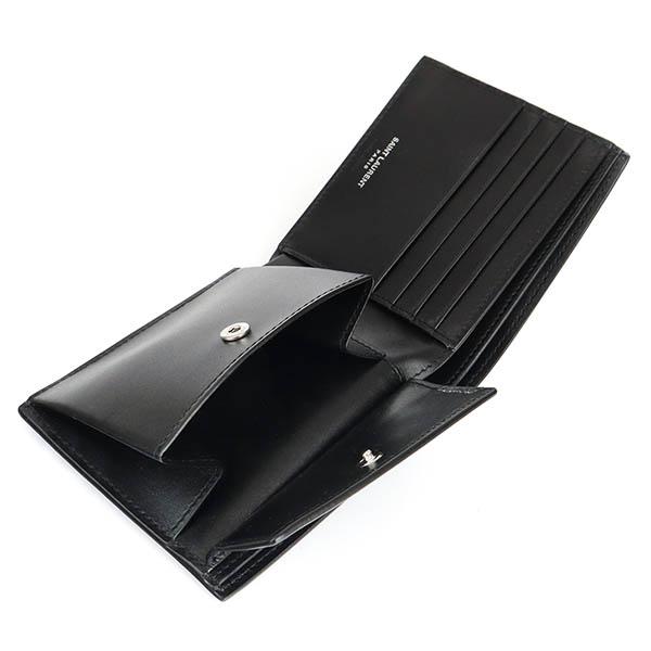 SAINT LAURENT サンローラン 二つ折り財布 メンズ YSL ロゴ SAINT LAURENT サンローラン 二つ折り財布 メンズ YSL ロゴ