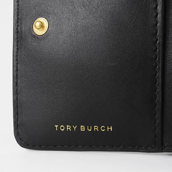 トリーバーチ TORY BURCH 二つ折り財布 レディース エンボス ロゴ レザー ブラック 148751 001