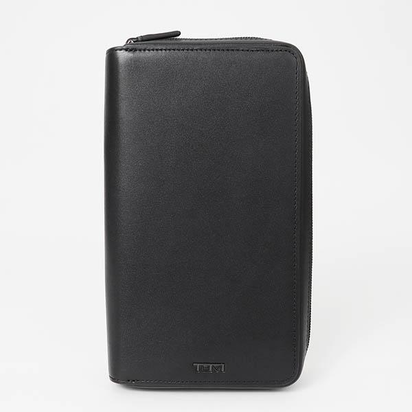 美品　tumi トゥミ　大容量　本革長財布 ラウンドジッパー　黒 desir-store_w7981