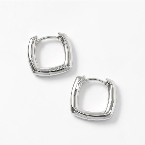 トムウッド TOMWOOD ピアス メンズ レディース Frame Hoops Small スクエア フープ シルバー 101533【最大2000円クーポン】の画像