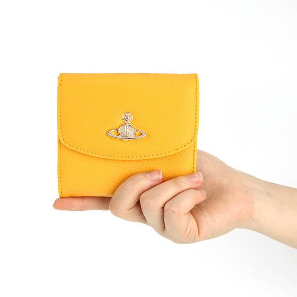 ヴィヴィアンウエストウッド Vivienne Westwood 二つ折り財布 オーブ イエロー シルバー 51150003 SAFF E401 YELLOW｜brandol-s｜09