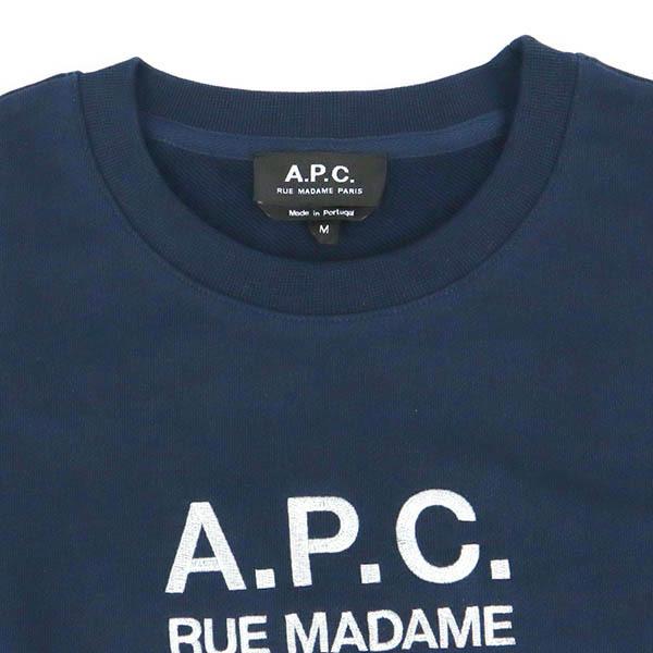 【美品】A.P.C. アーペーセー スウェット トレーナー 青 レディース S A.P.C. アーペーセー レディース スウェット ロゴ 長袖