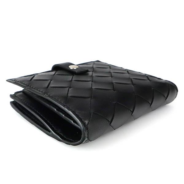 ボッテガヴェネタ 二つ折り財布 BOTTEGA VENETA 財布 イントレチャート ブラック 600270 VCPP3 8803｜brandol｜03