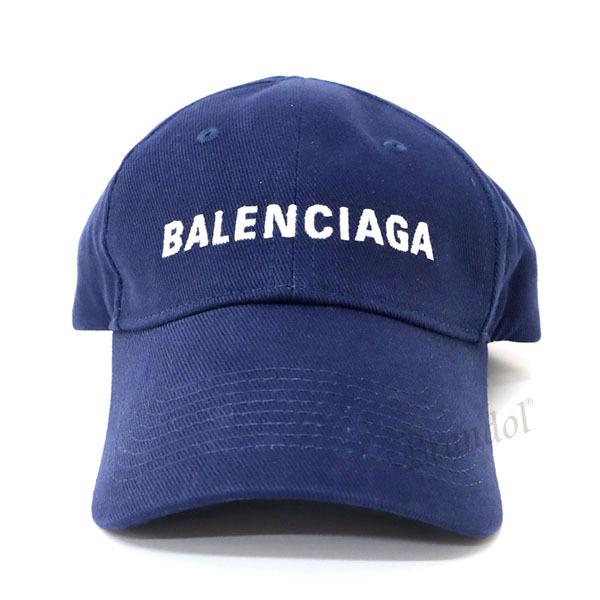 バレンシアガ キャップ BALENCIAGA メンズ レディース ロゴ ネイビー 