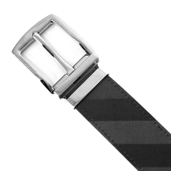 BURBERRY バーバリー ベルト メンズ ロンドンチェック ダークグレー 