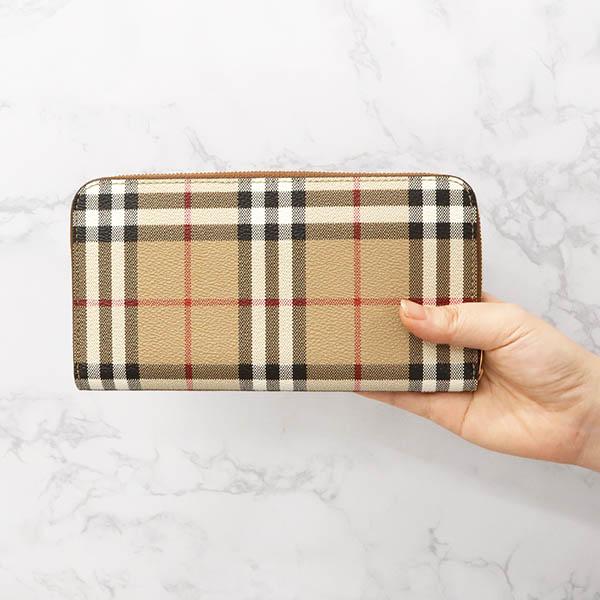 バーバリー ラウンドファスナー長財布 BURBERRY ヴィンテージチェック 