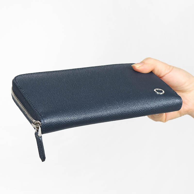 BVLGARI（ブルガリ） 長財布 ラウンドファスナー ネイビー 282588 DSAP