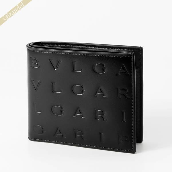 BVLGARI（ブルガリ） 二つ折り財布 ブルガリロゴ ブラック 292714 BLK
