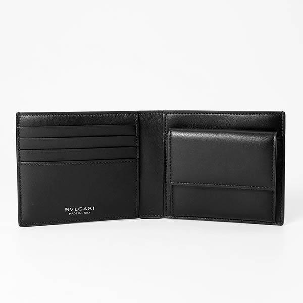 BVLGARI（ブルガリ） 二つ折り財布 ブルガリロゴ ブラック 292714 BLK