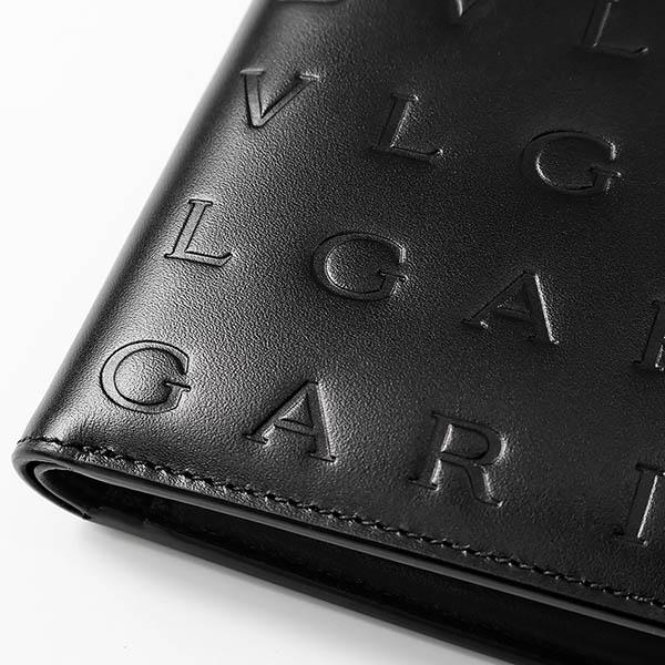 BVLGARI（ブルガリ） 二つ折り財布 ブルガリロゴ ブラック 292714 BLK