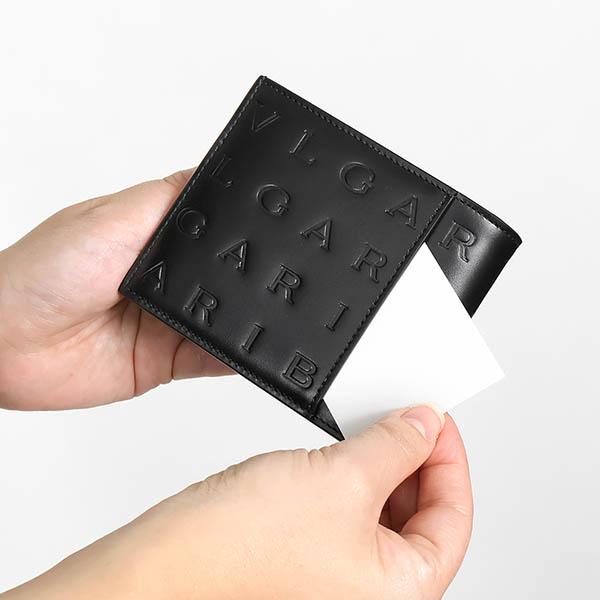BVLGARI（ブルガリ） 二つ折り財布 ブルガリロゴ ブラック 292714 BLK