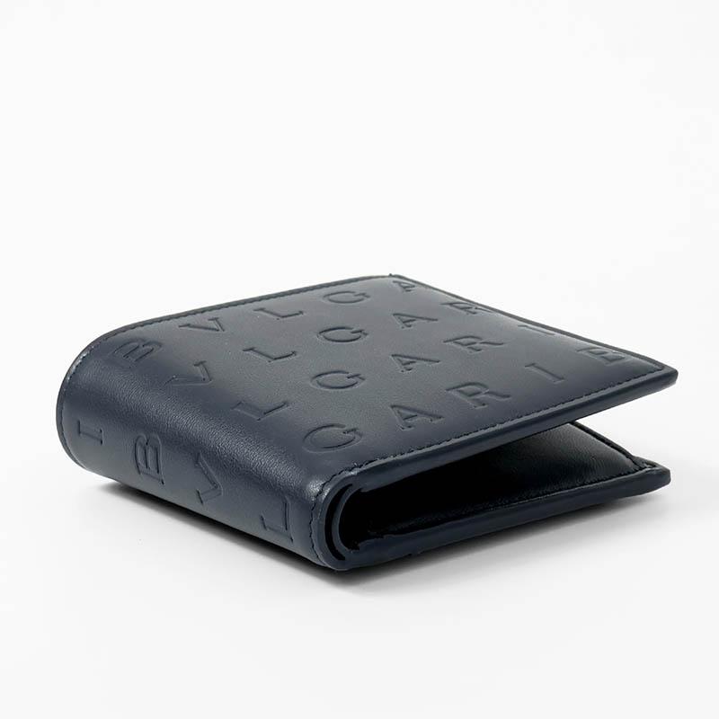 BVLGARI ネイビー カード、小銭、財布 BVLGARI（ブルガリ） マン 二