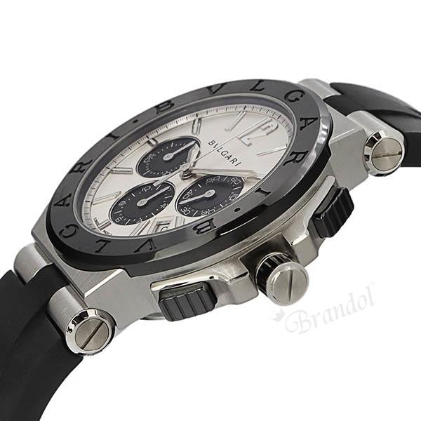 BVLGARI クロノグラフ 時計 シルバー/ブラック