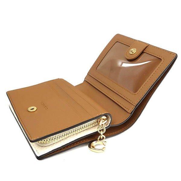 COACH（コーチ） 二つ折り財布 レザー コンパクトウォレット ホワイト