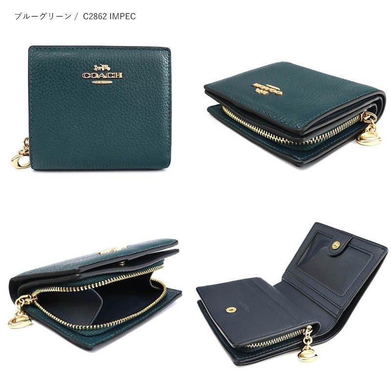 COACH（コーチ） 二つ折り財布 レザー コンパクトウォレット ホワイト