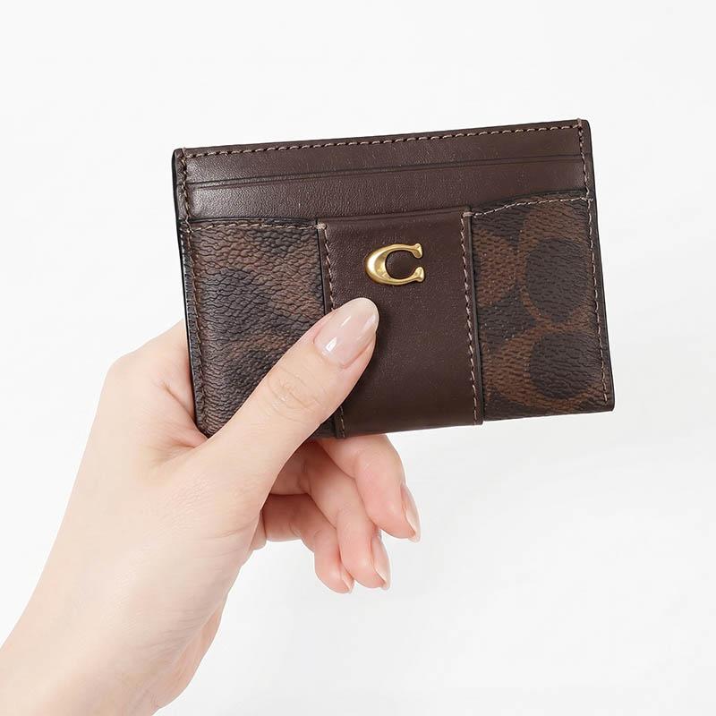 COACH（コーチ） カード ケース エッセンシャル カード入れ ブラウン系