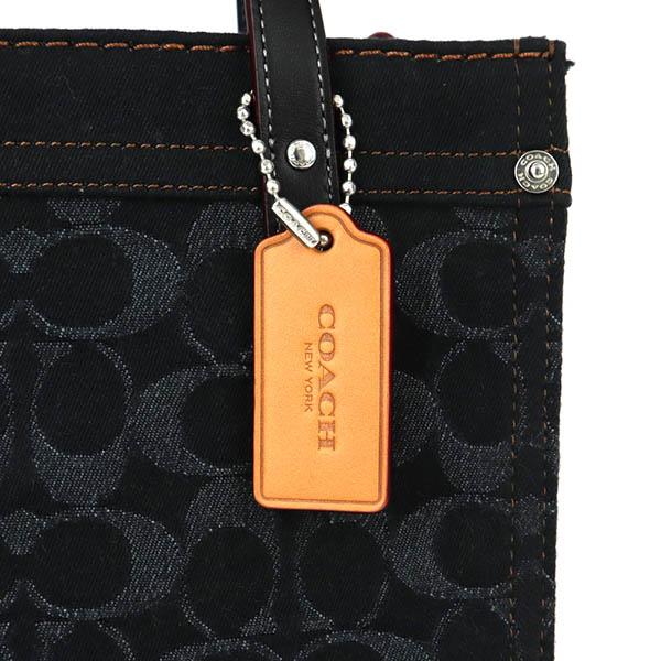 コーチ ショルダーバッグ COACH レディース フィールド トート22 シグネチャー デニム ミニトートバッグ ブラック系 CG091 LHDRJ｜brandol｜06