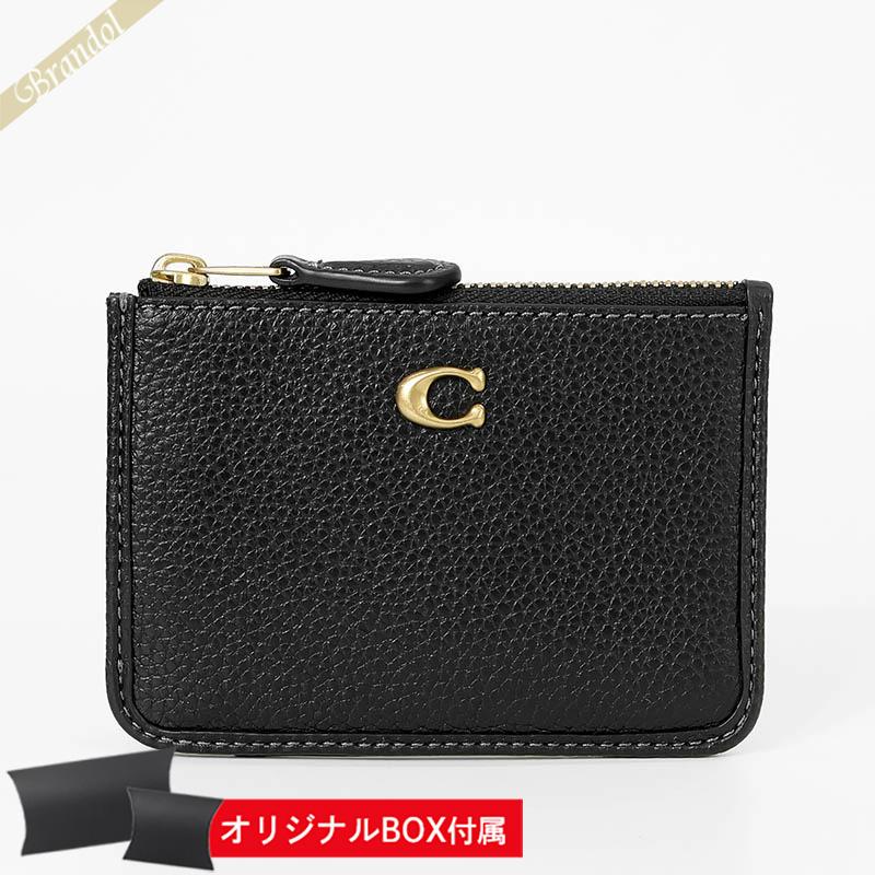 美品✨️　COACH　現行ロゴ　ケース　レザー　ゴールド金具　小銭入れ COACH（コーチ） 小銭入れ ミニ スキニー IDケース レザー コイン